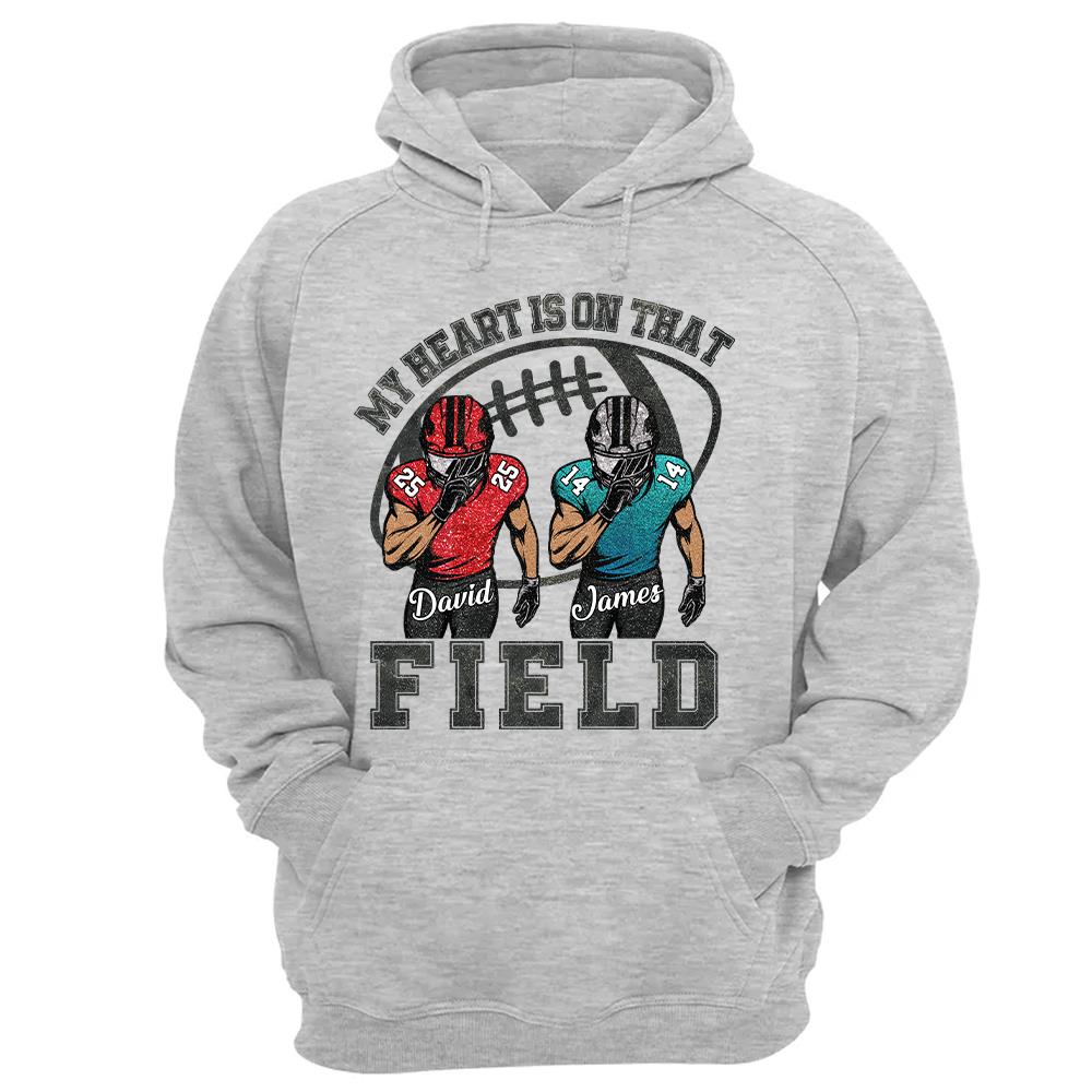 My Heart Is On That Field Custom Football Game Days Shirt Gift For Family Member For Mom Na02