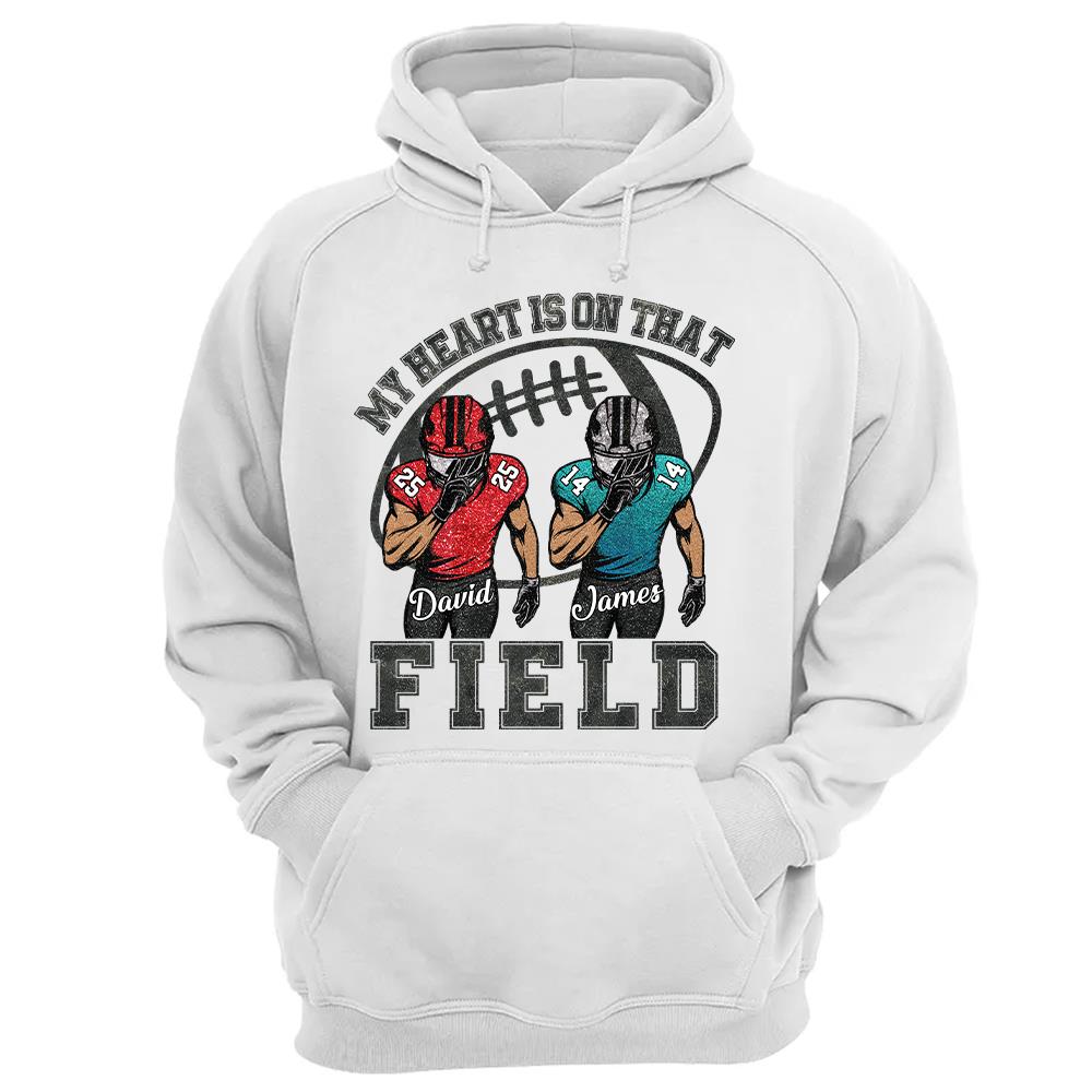My Heart Is On That Field Custom Football Game Days Shirt Gift For Family Member For Mom Na02