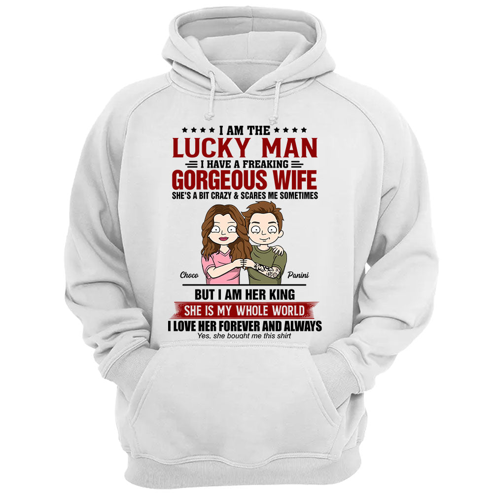 I Am A Lucky Man Personalized Shirt For Husband