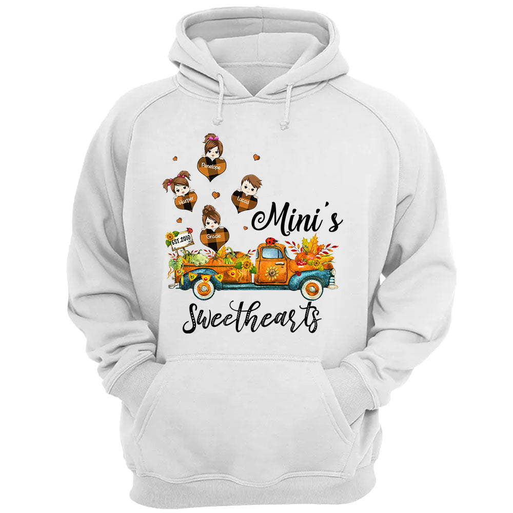 Nana's Sweethearts Autumn Personalized Shirt For Grandmas