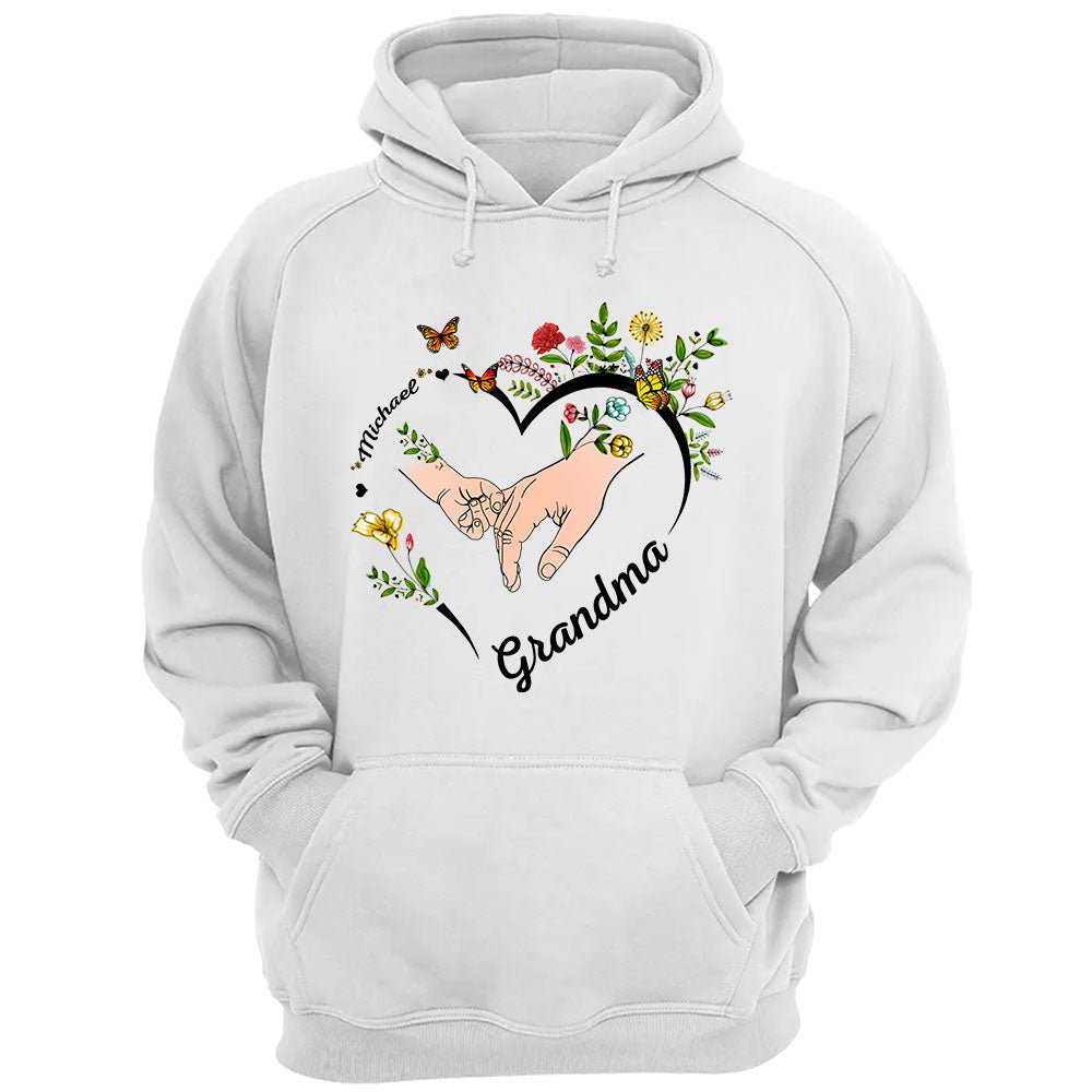 Personalized Wildflowers Mimi Hands And Grandkids Hands Shirts For Grandma