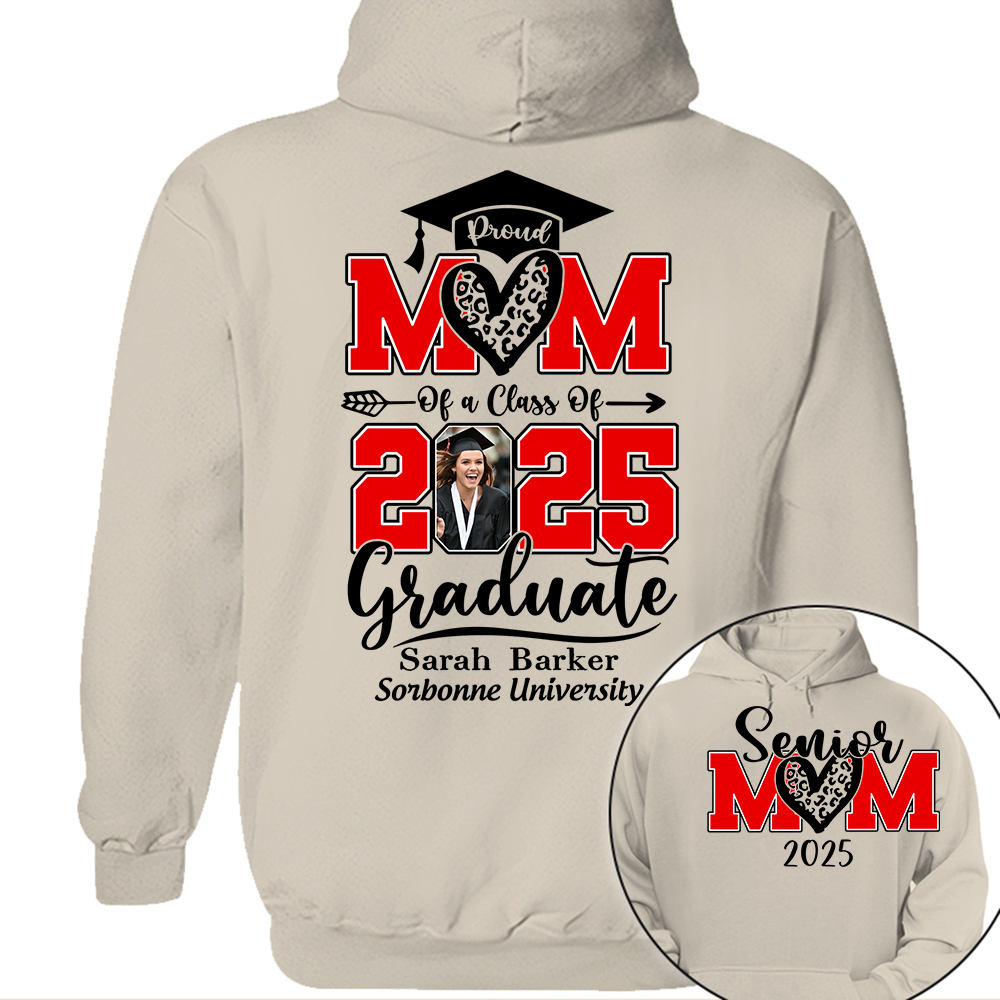 Personalized 2025 Graduation Shirts, Custom Photo For Mom