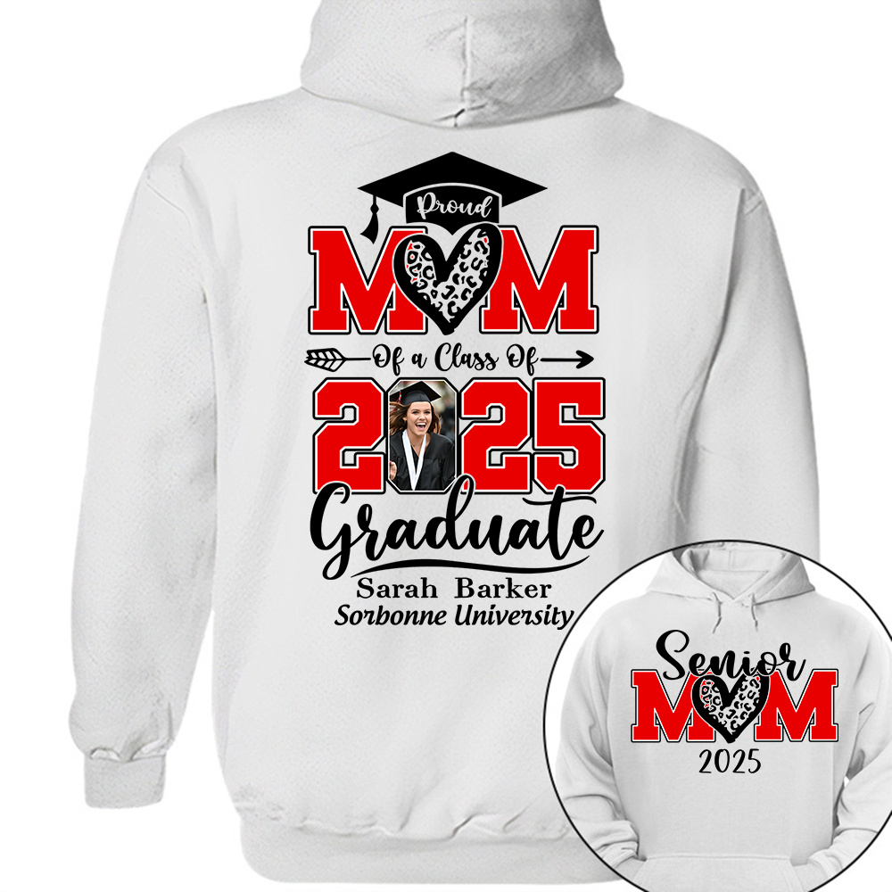 Personalized 2025 Graduation Shirts, Custom Photo For Mom