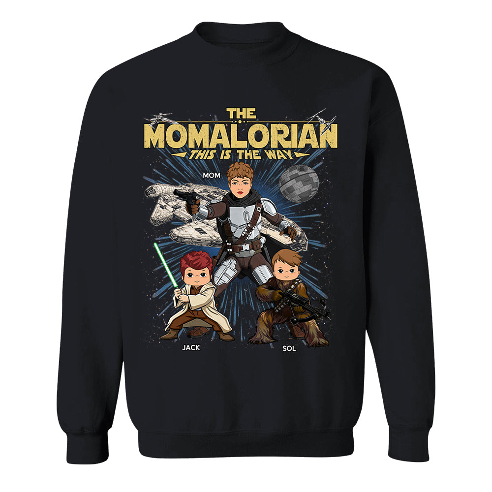 The Momalorian This Is The Way Personalized Vintage Style Shirt For Mom Mother's Day Gift T1807