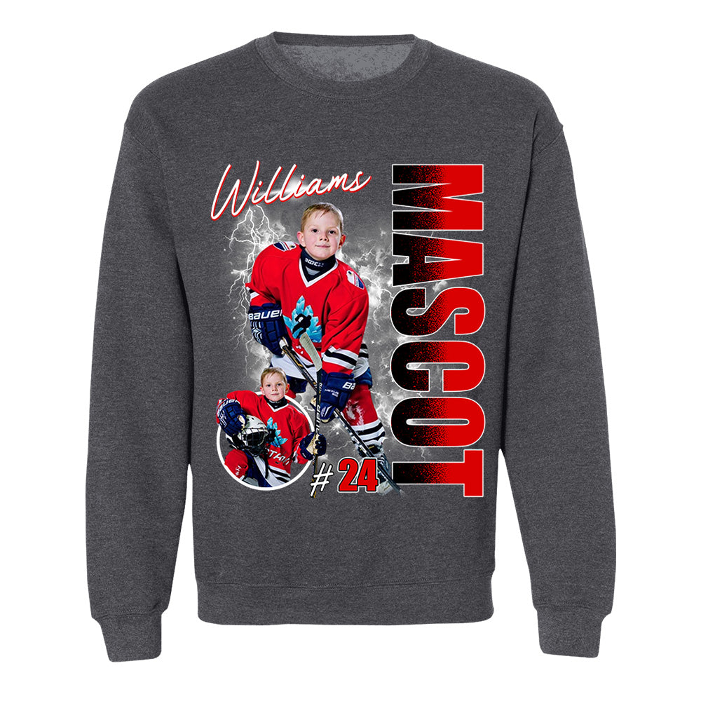 Custom Photo Ice Hockey Player Shirt - Personalized Team Name School Name Bootleg Shirt