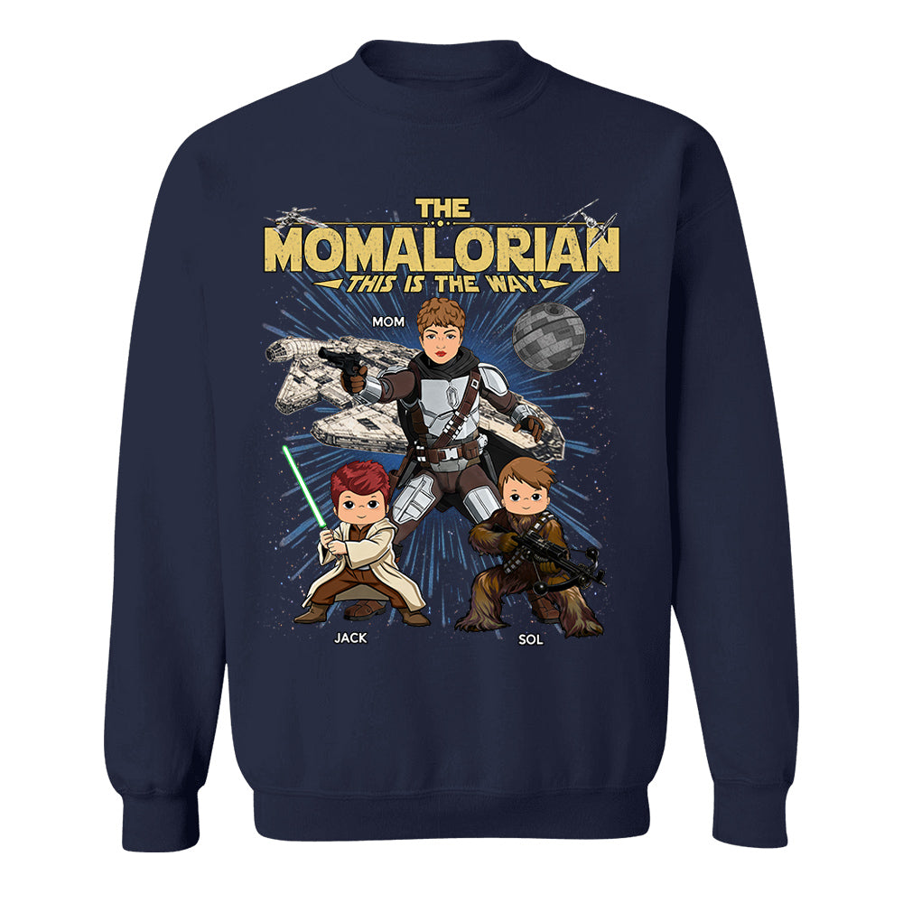 The Momalorian This Is The Way Personalized Vintage Style Shirt For Mom Mother's Day Gift T1807