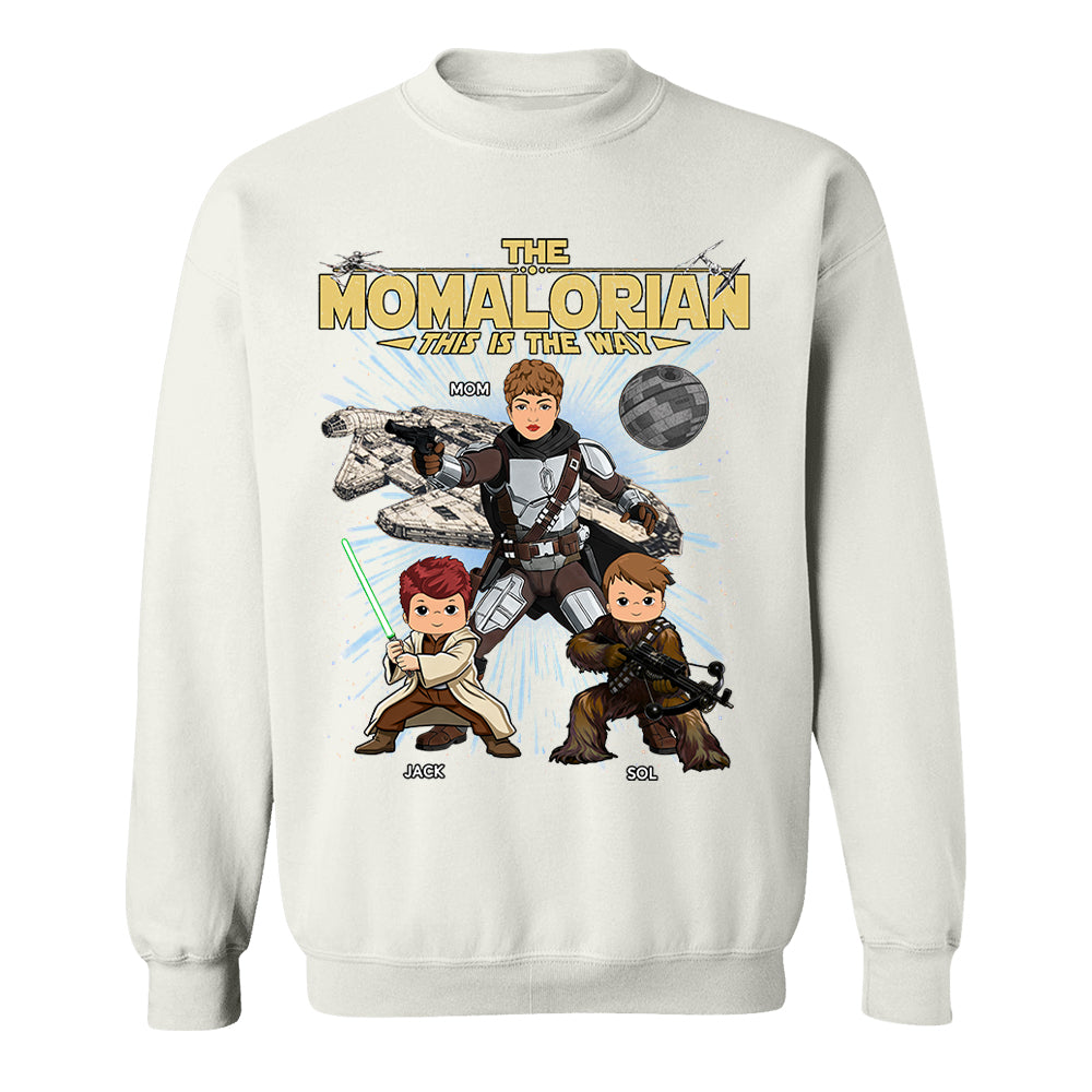 The Momalorian This Is The Way Personalized Vintage Style Shirt For Mom Mother's Day Gift T1807