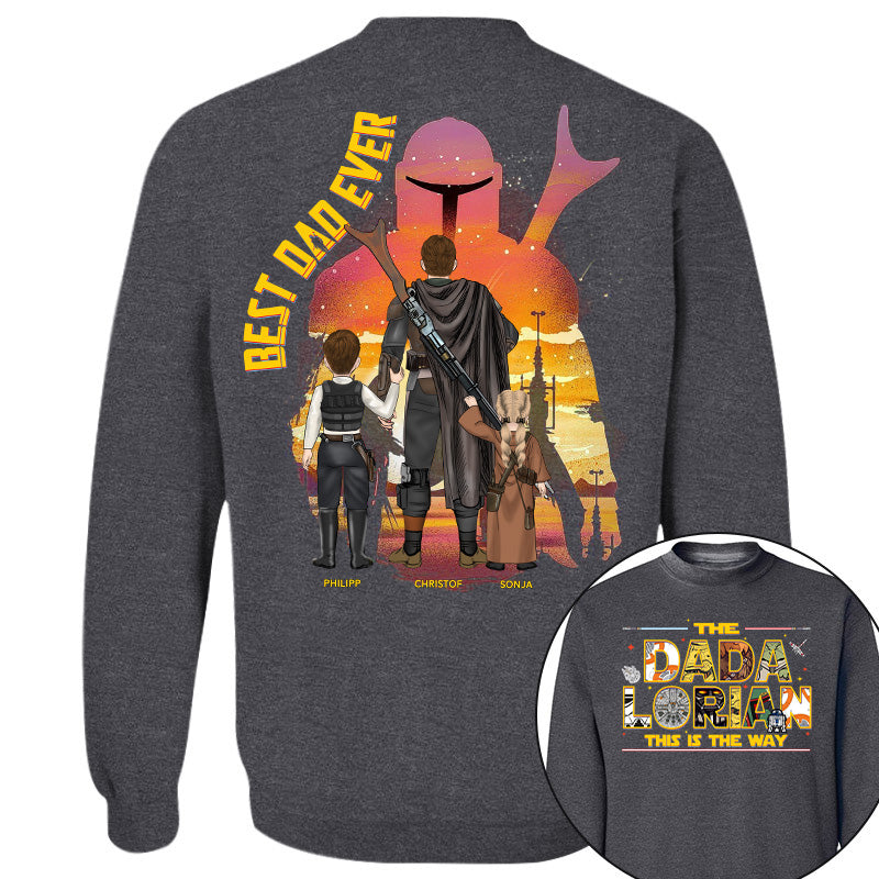 The Dadalorian This Is The Way - Personalized Shirt Custom Nickname With Kids Gift For Dad 2026 Vrs2 T1807