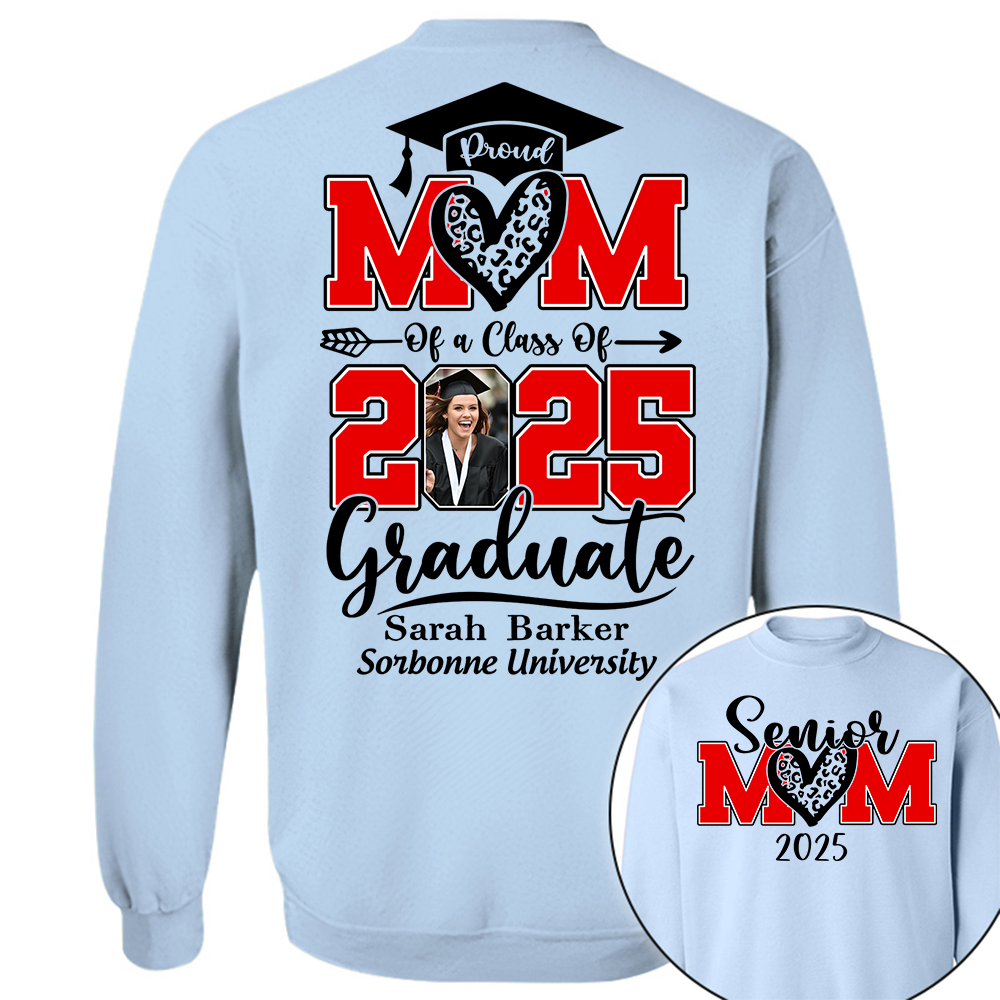 Personalized 2025 Graduation Shirts, Custom Photo For Mom