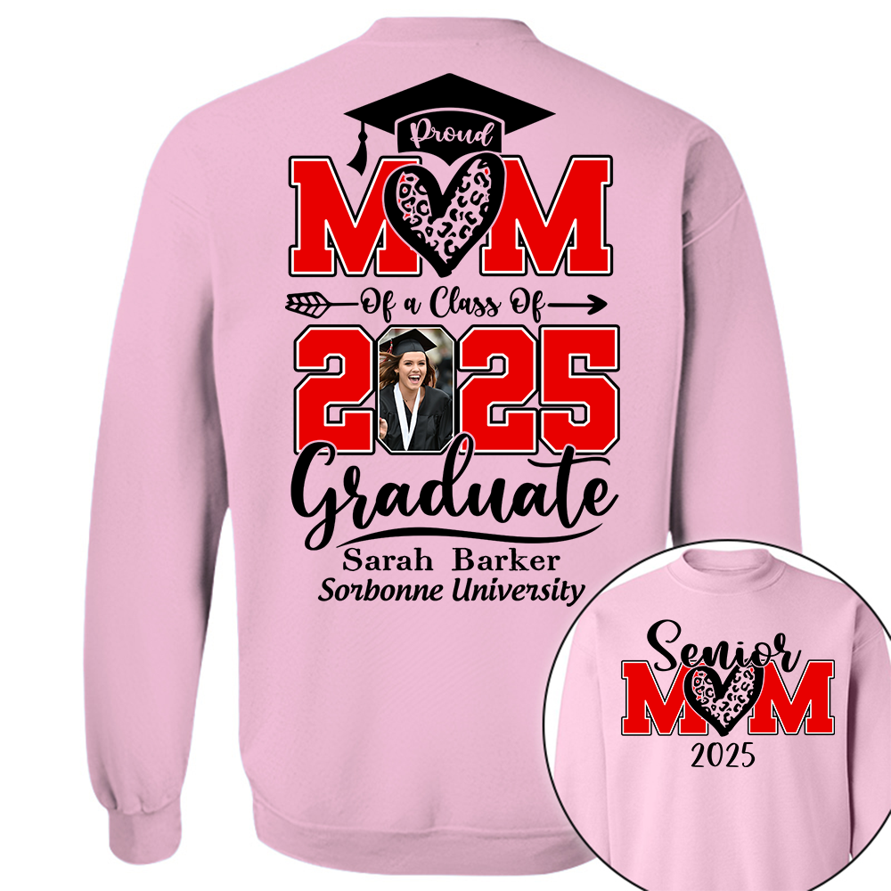 Personalized 2025 Graduation Shirts, Custom Photo For Mom