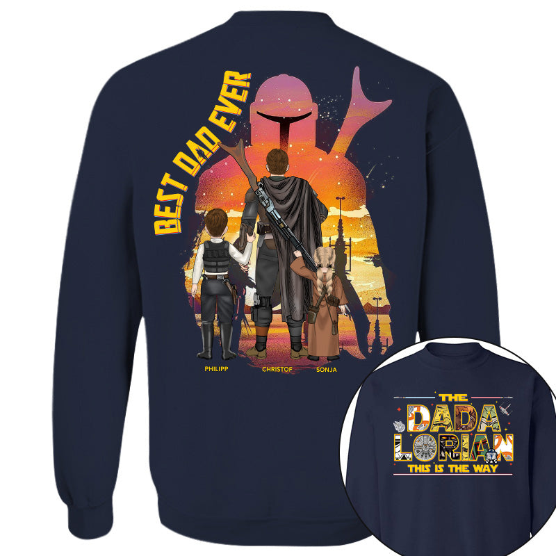 The Dadalorian This Is The Way - Personalized Shirt Custom Nickname With Kids Gift For Dad 2026 Vrs2 T1807