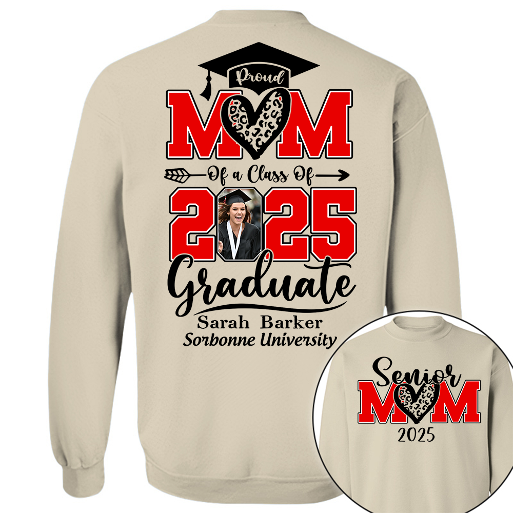 Personalized 2025 Graduation Shirts, Custom Photo For Mom