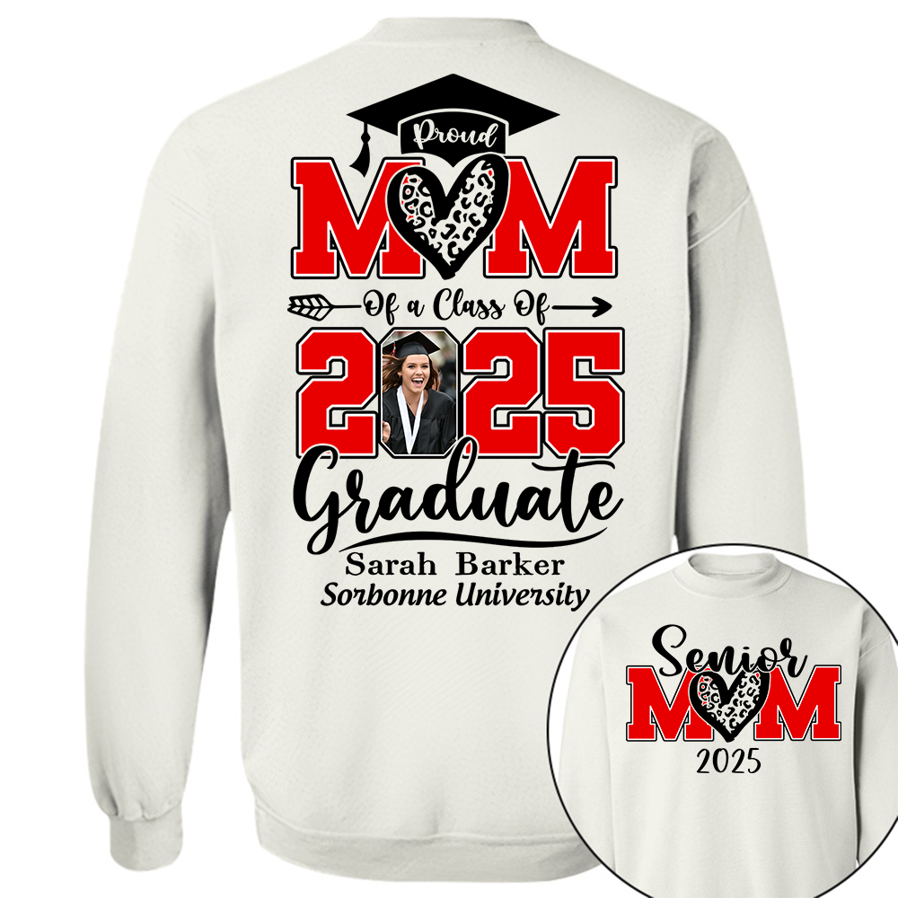 Personalized 2025 Graduation Shirts, Custom Photo For Mom