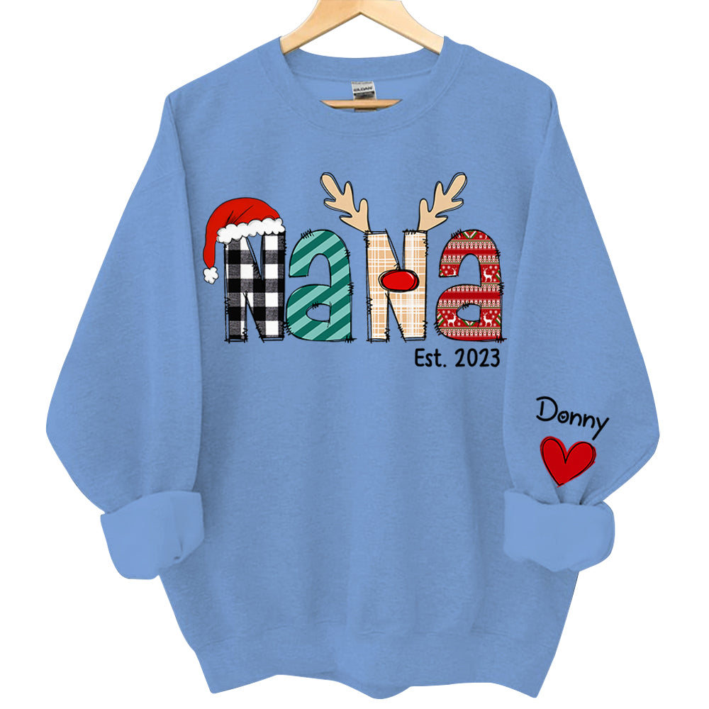 Grandma Est Year - Personalized Grandma With Grandkids Name Shirt