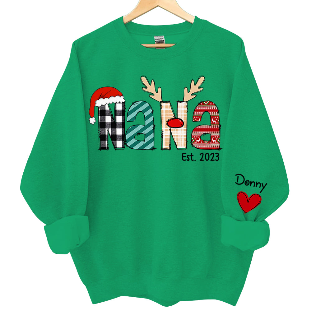 Grandma Est Year - Personalized Grandma With Grandkids Name Shirt