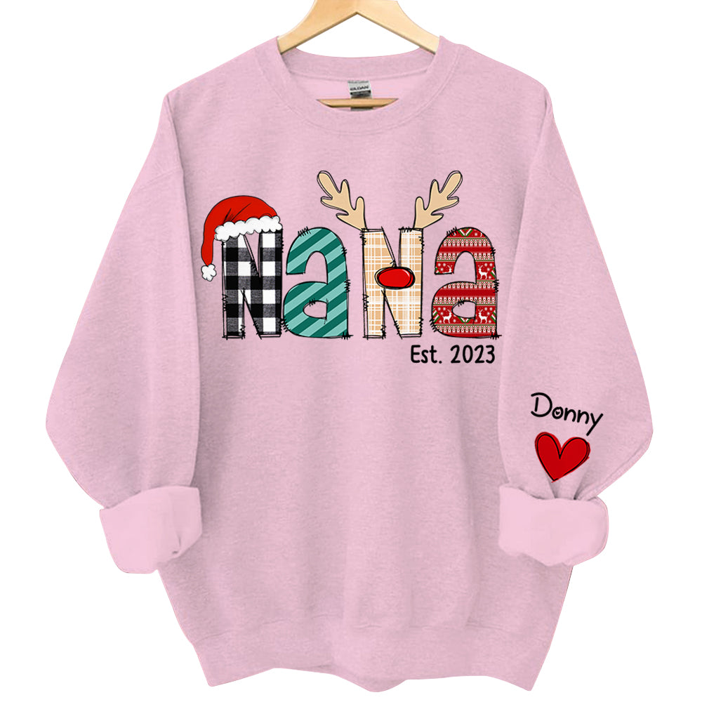 Grandma Est Year - Personalized Grandma With Grandkids Name Shirt