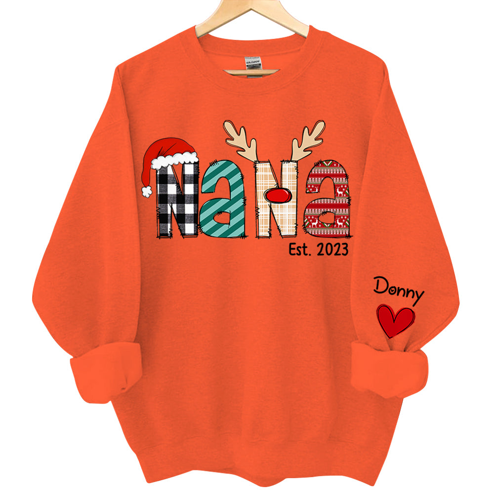Grandma Est Year - Personalized Grandma With Grandkids Name Shirt
