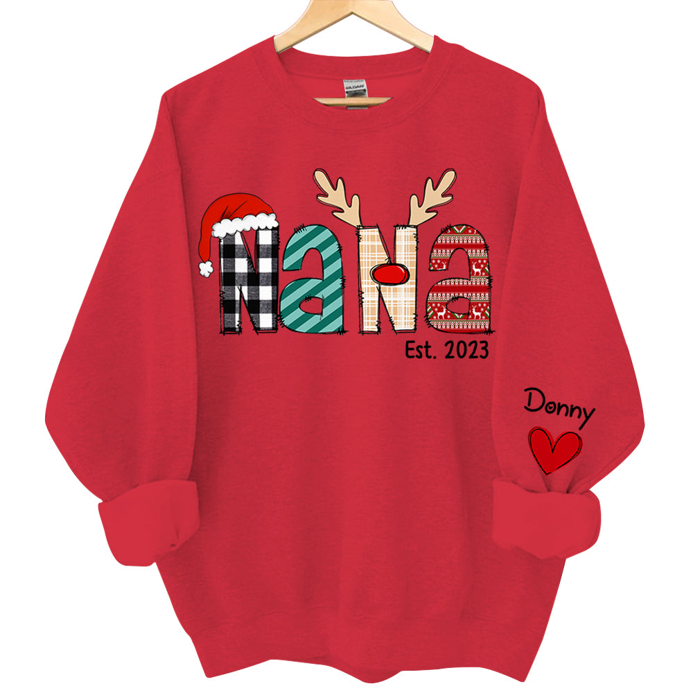 Grandma Est Year - Personalized Grandma With Grandkids Name Shirt