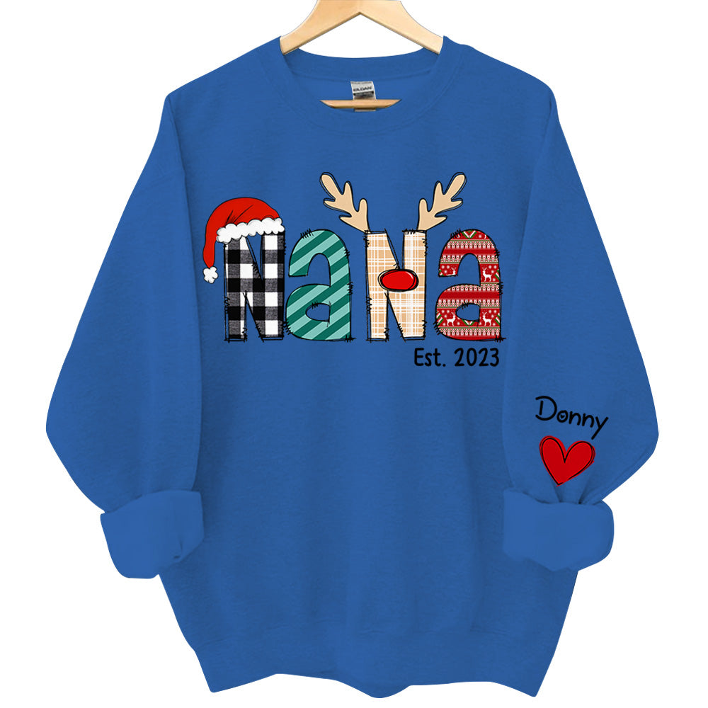 Grandma Est Year - Personalized Grandma With Grandkids Name Shirt