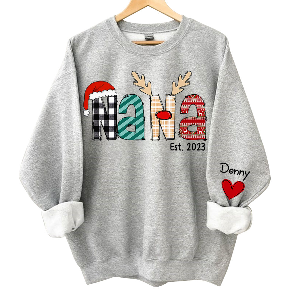 Grandma Est Year - Personalized Grandma With Grandkids Name Shirt