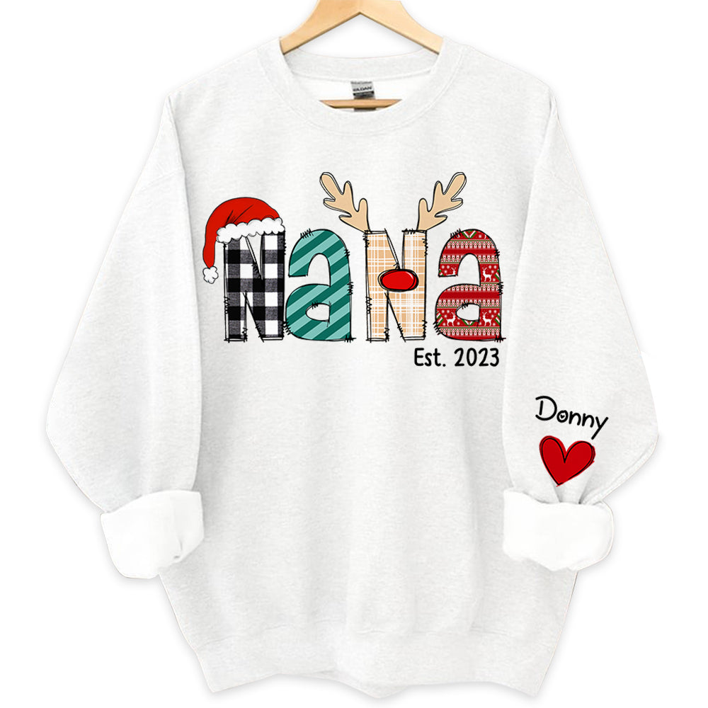 Grandma Est Year - Personalized Grandma With Grandkids Name Shirt