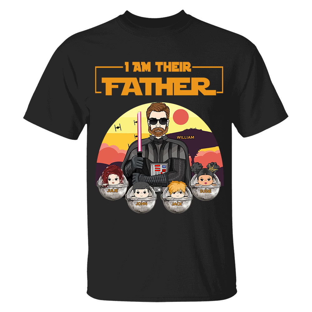 I Am Their Father - Custom Background Shirt Gift For Dad - Father's Day Gift