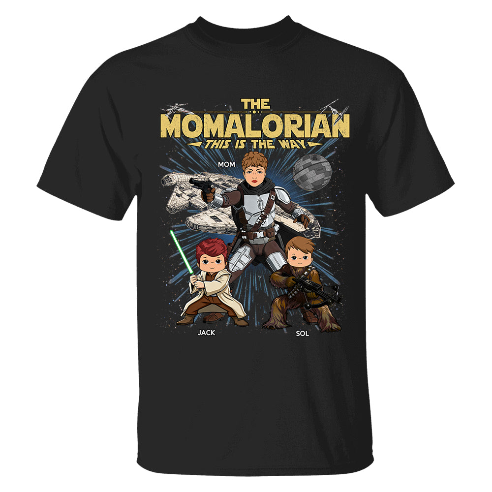 The Momalorian This Is The Way Personalized Vintage Style Shirt For Mom Mother's Day Gift T1807