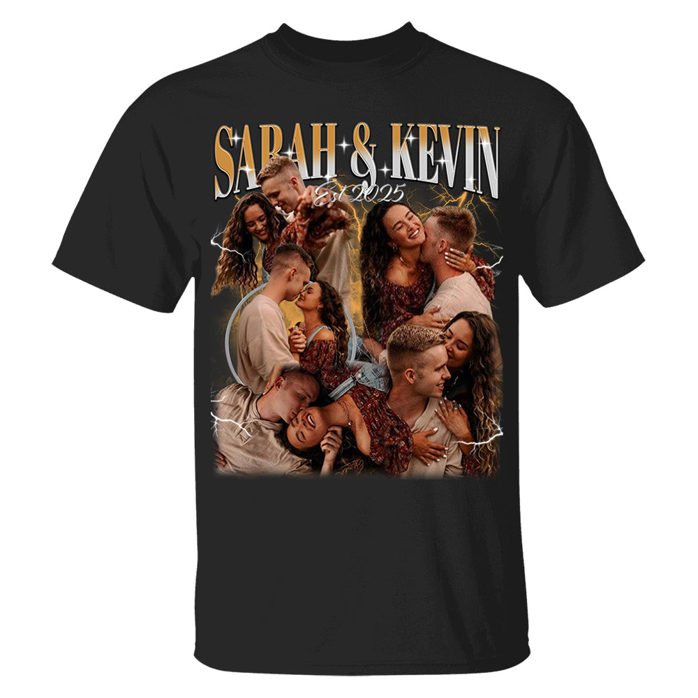 Custom Photo Couple Shirt, Wedding Anniversary Gift, Gift for Valentine A2110