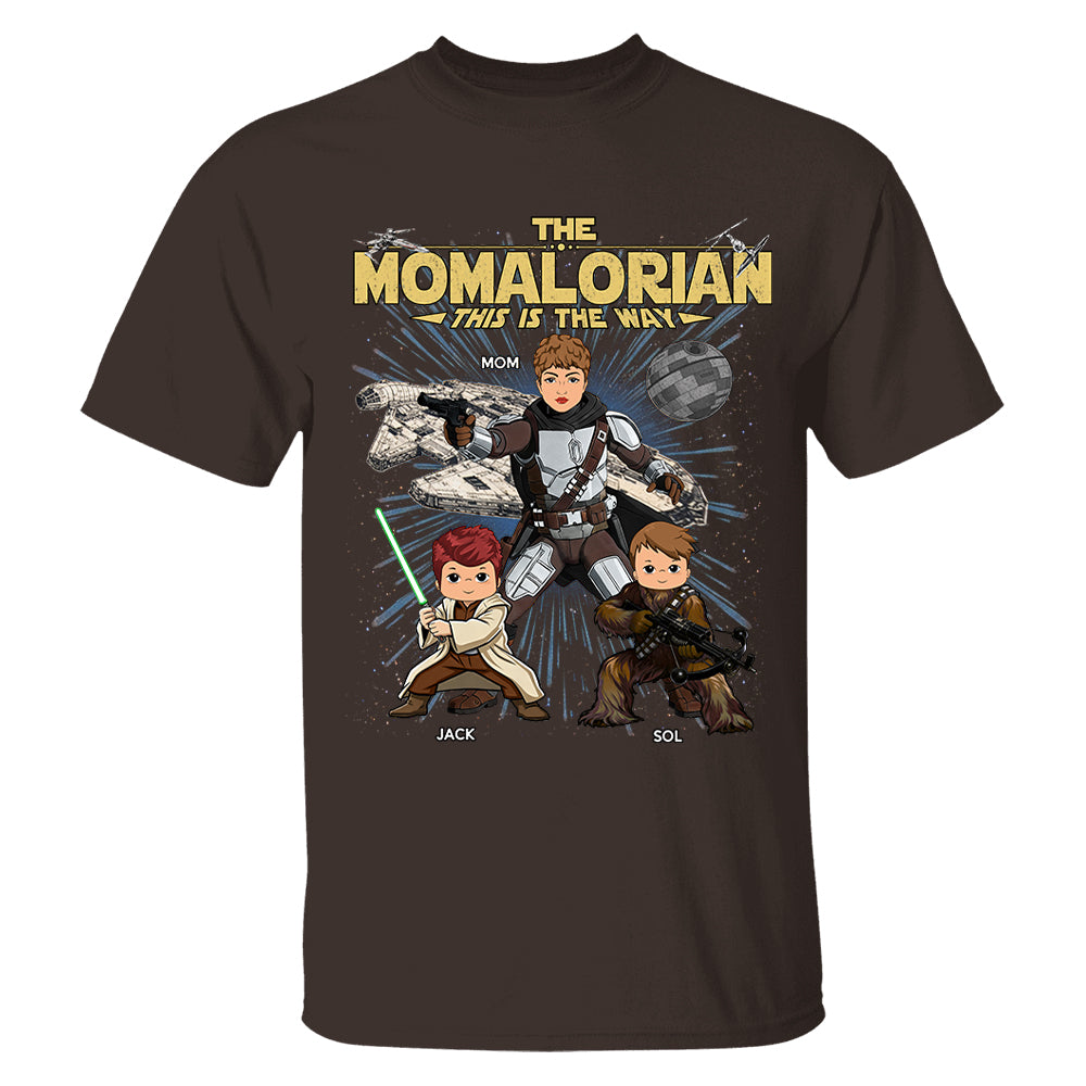 The Momalorian This Is The Way Personalized Vintage Style Shirt For Mom Mother's Day Gift T1807