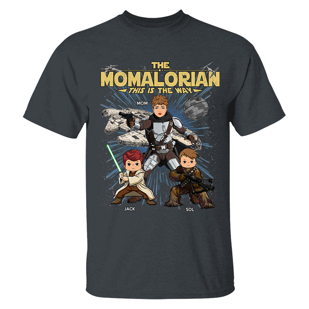 The Momalorian This Is The Way Personalized Vintage Style Shirt For Mom Mother's Day Gift T1807