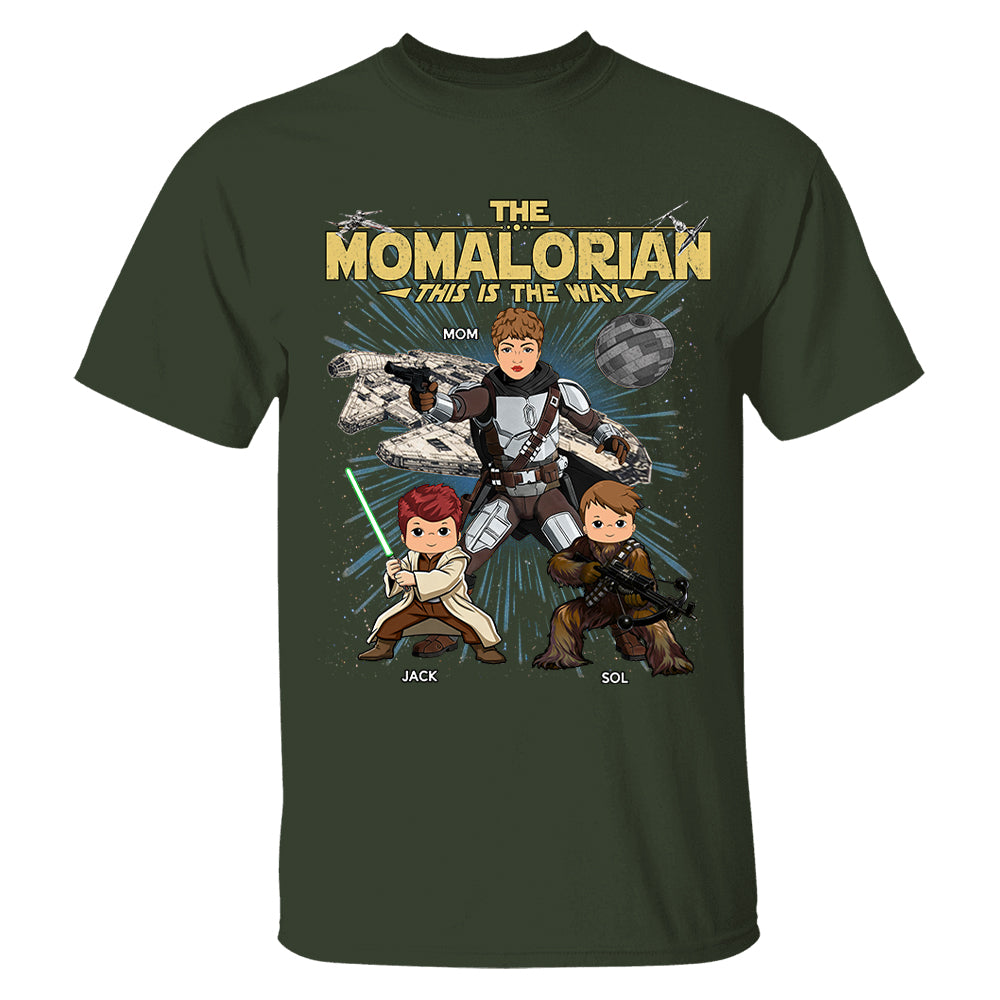 The Momalorian This Is The Way Personalized Vintage Style Shirt For Mom Mother's Day Gift T1807