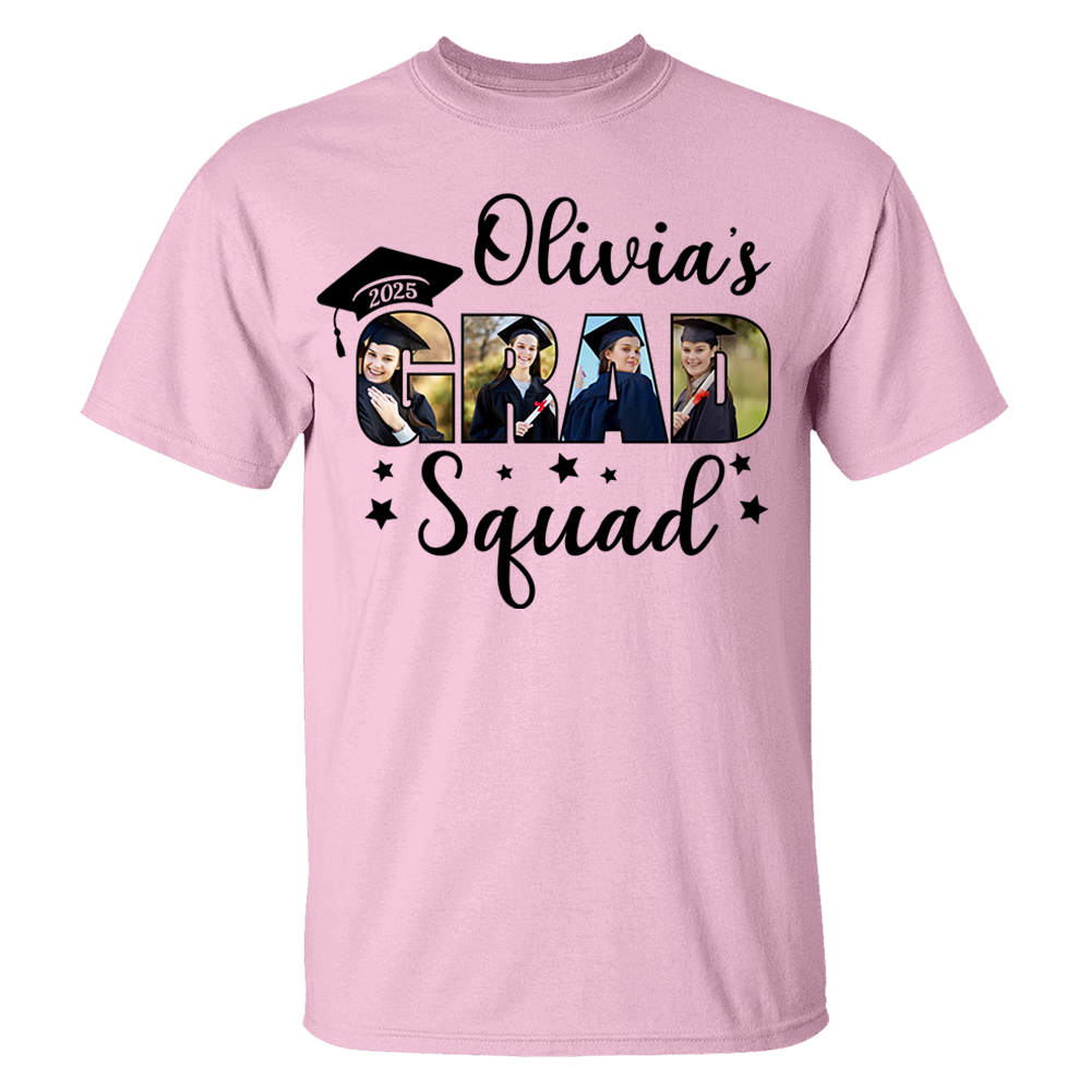 Personalized Grad Squad T-Shirt, Graduation Shirts, Matching Family Graduation Shirts, Graduation Mom, Graduation 2025 Grad Squad K1702