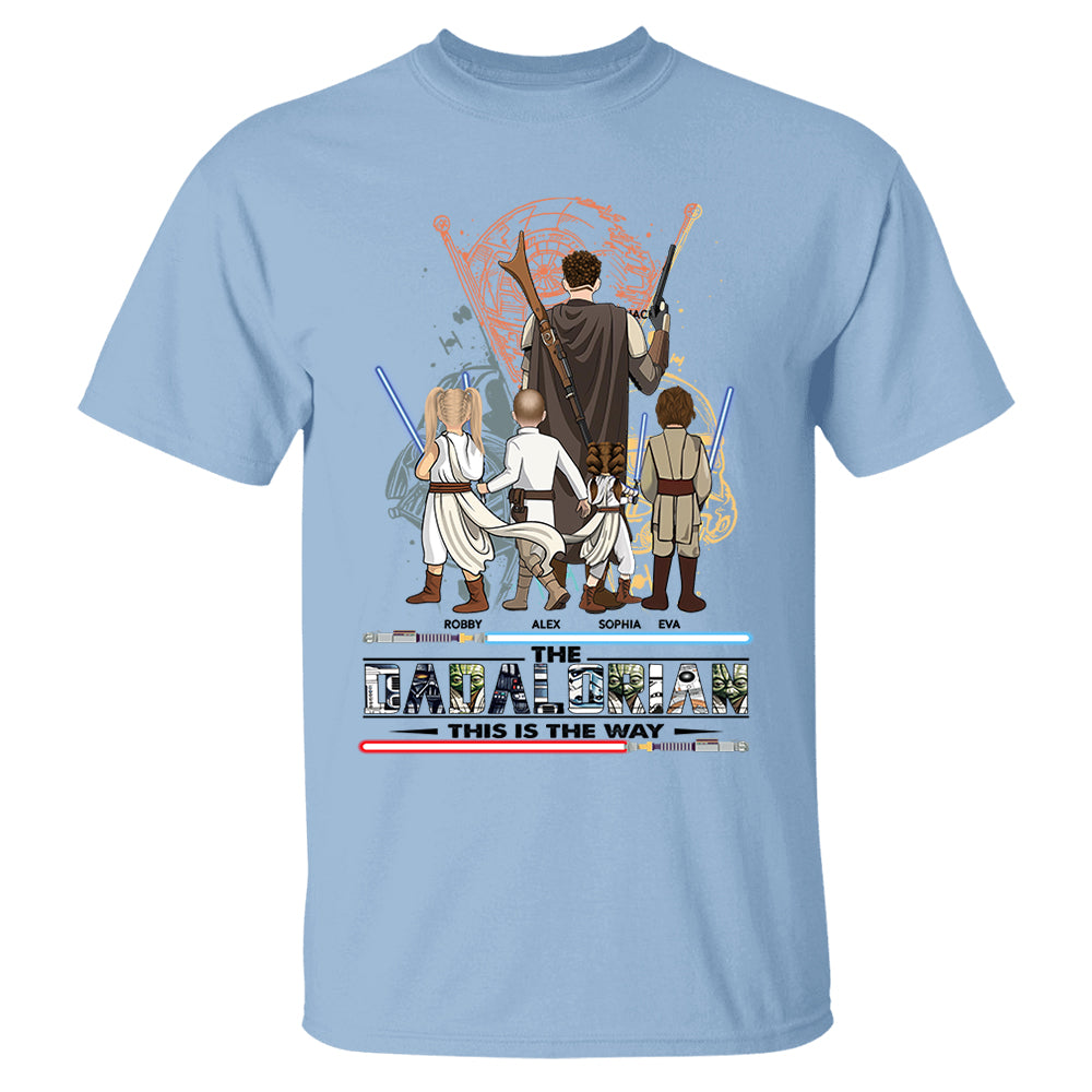 Best Dad Ever - The Dadalorian Personalized Shirt Gift For Dad - Custom Father's Day Gift 2025 New