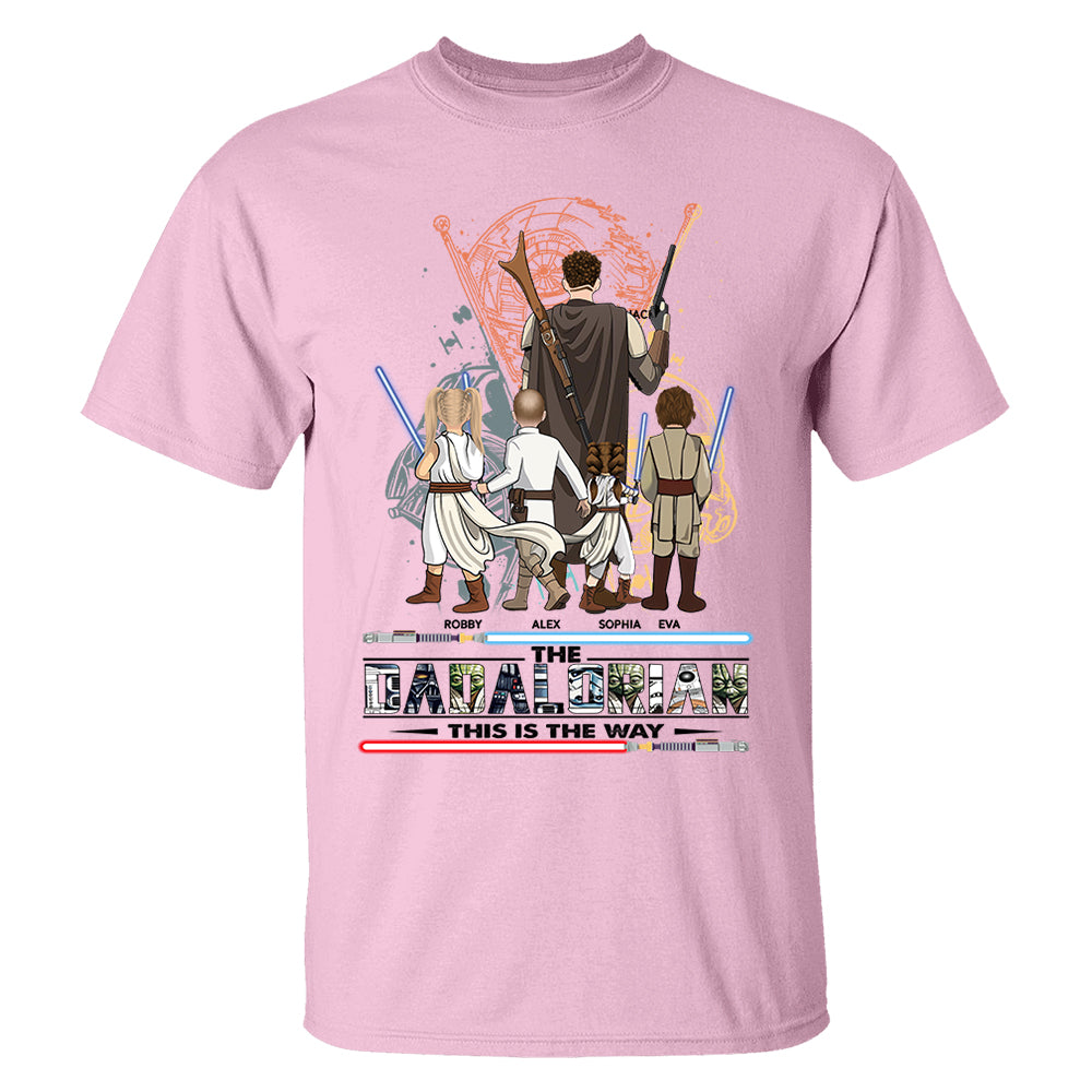 Best Dad Ever - The Dadalorian Personalized Shirt Gift For Dad - Custom Father's Day Gift 2025 New