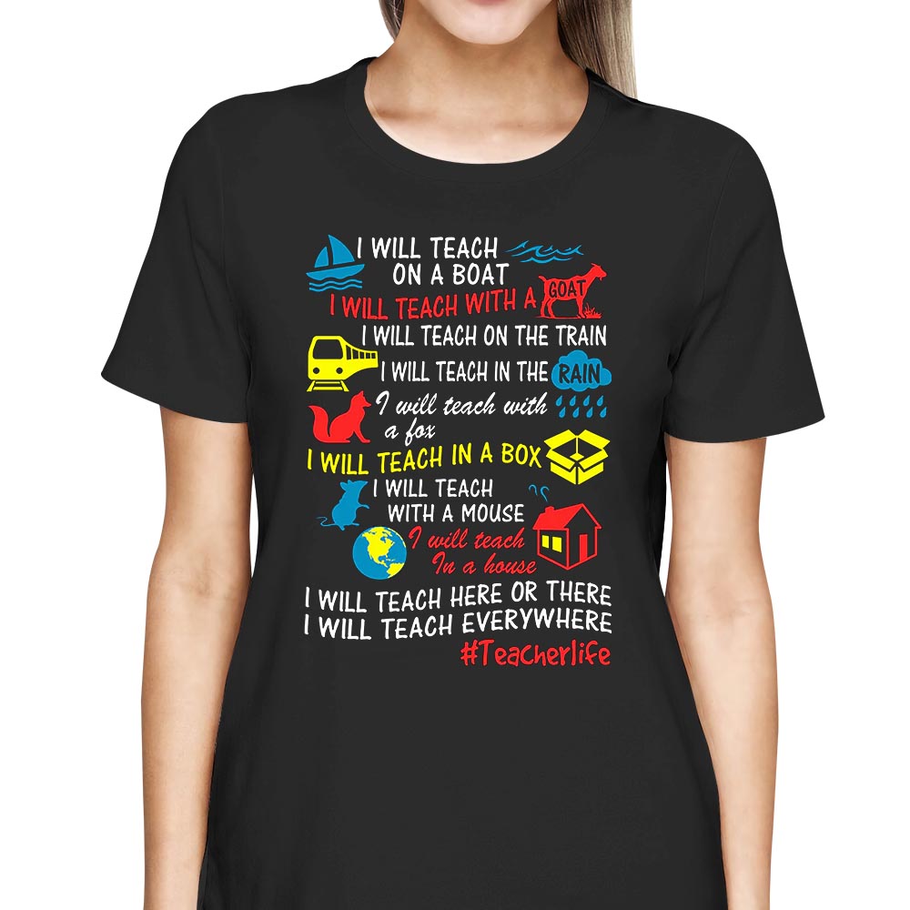I Will Teach On A Boat I Will Teach With A Goat Personalized Shirt For Teacher