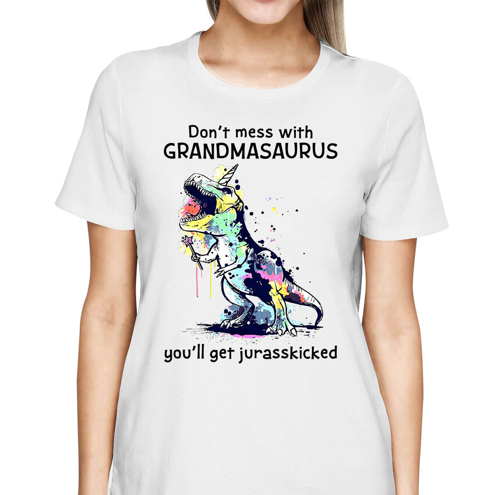 Don't Mess With Grandmasaurus Personalized Shirts