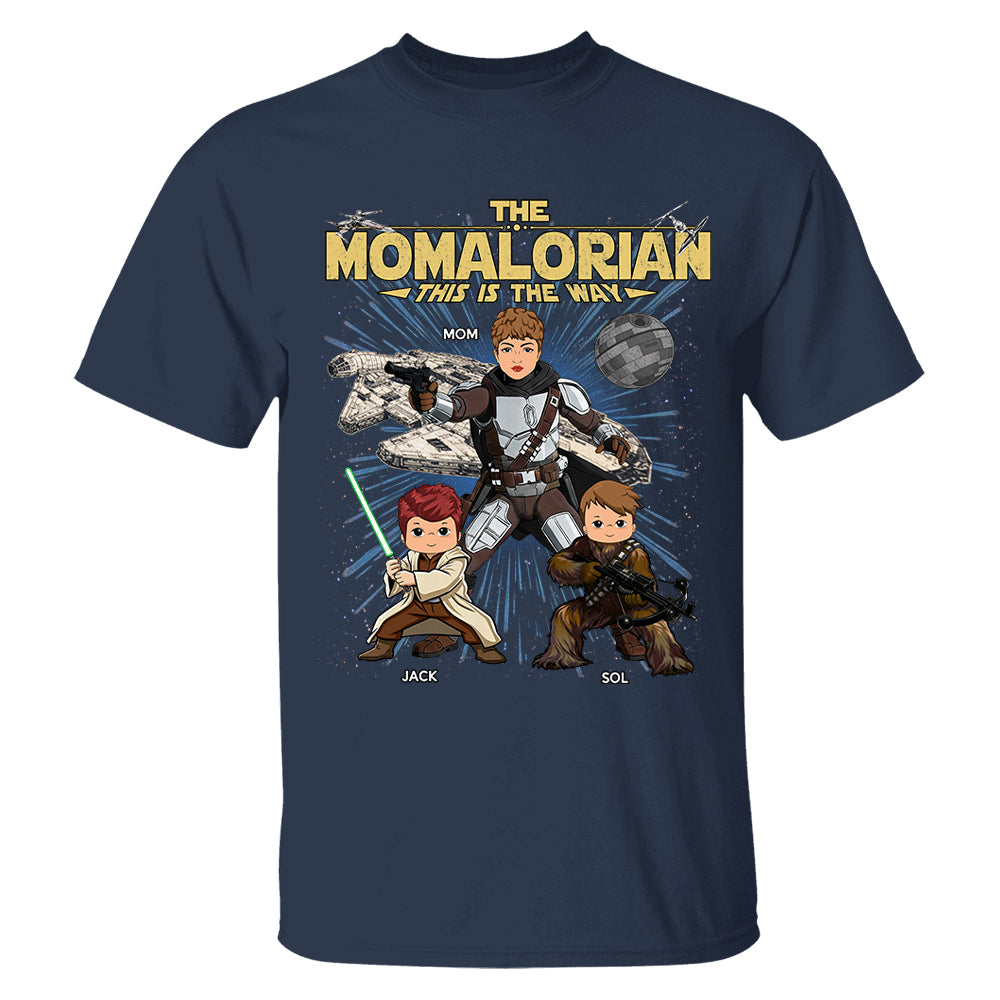 The Momalorian This Is The Way Personalized Vintage Style Shirt For Mom Mother's Day Gift T1807