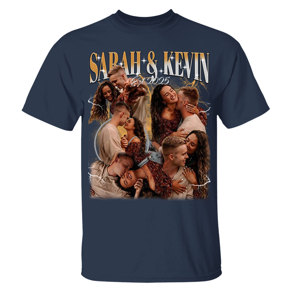 Custom Photo Couple Shirt, Wedding Anniversary Gift, Gift for Valentine A2110