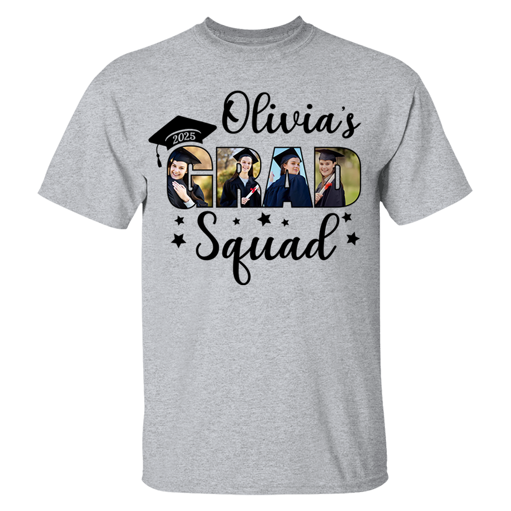 Personalized Grad Squad T-Shirt, Graduation Shirts, Matching Family Graduation Shirts, Graduation Mom, Graduation 2025 Grad Squad K1702