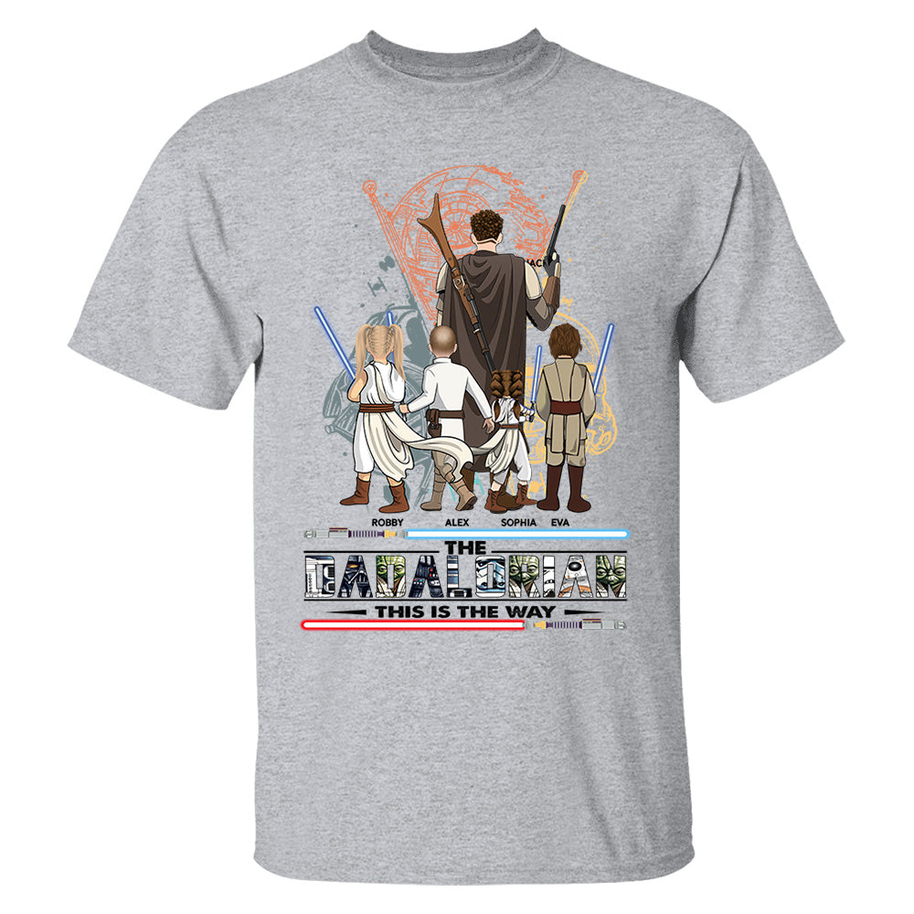 Best Dad Ever - The Dadalorian Personalized Shirt Gift For Dad - Custom Father's Day Gift 2025 New