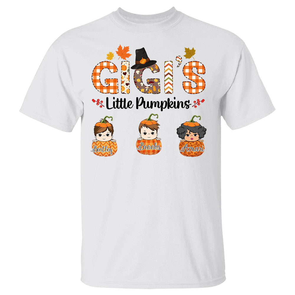 Mimi's Little Pumpkins Autumn Fall Season Custom Shirt Gift For Grandma