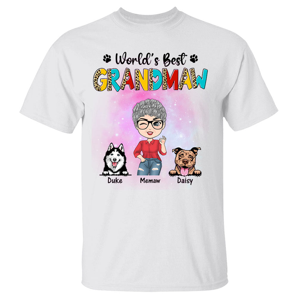 World's Best Grandmaw Personalized Shirt For Dog Grandma H2511