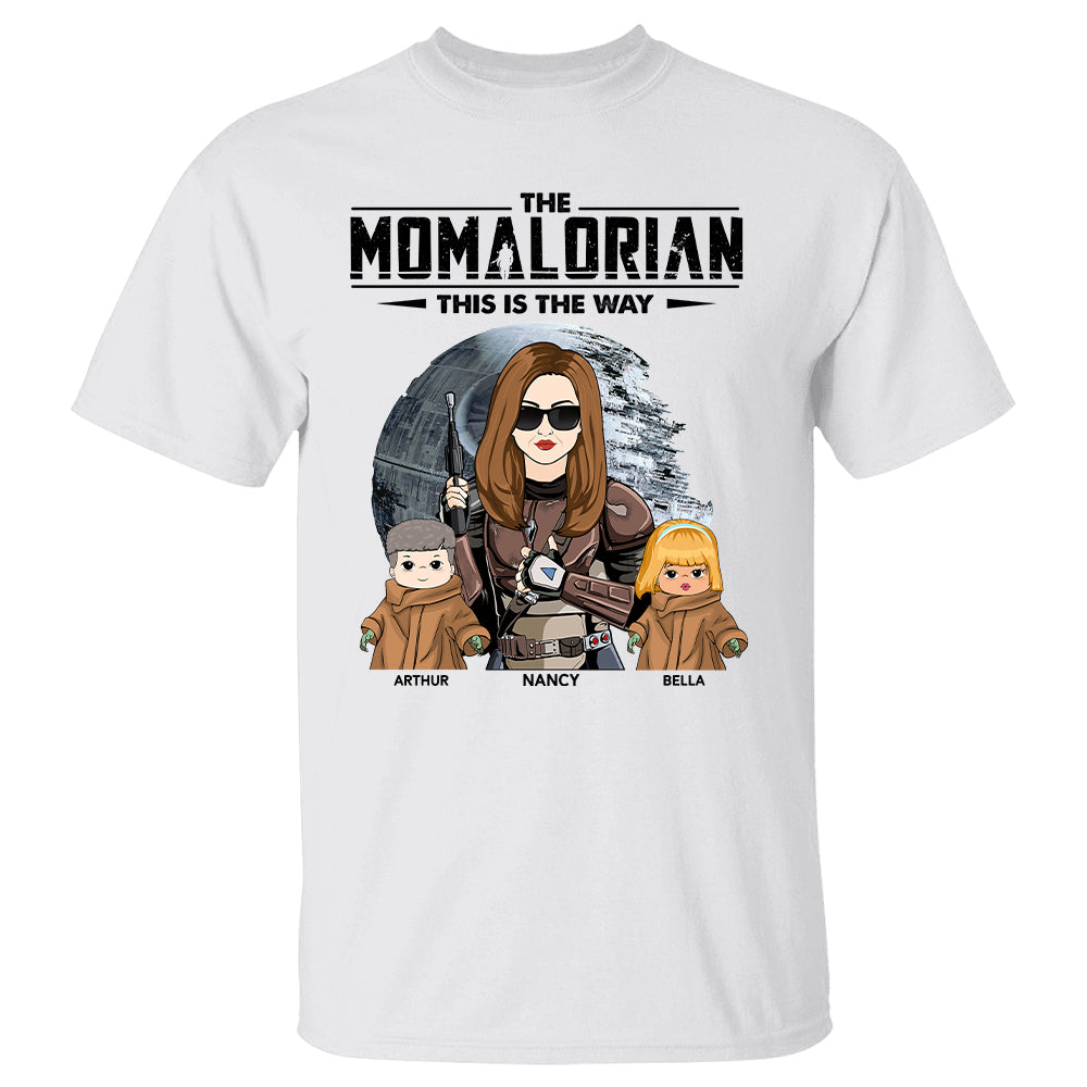 The Momalorian With Kids - Personalized Shirt Gift For Mom Dad