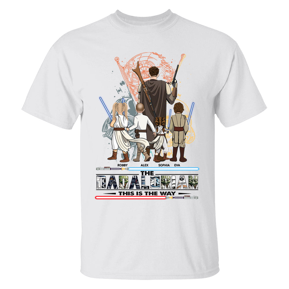 Best Dad Ever - The Dadalorian Personalized Shirt Gift For Dad - Custom Father's Day Gift 2025 New
