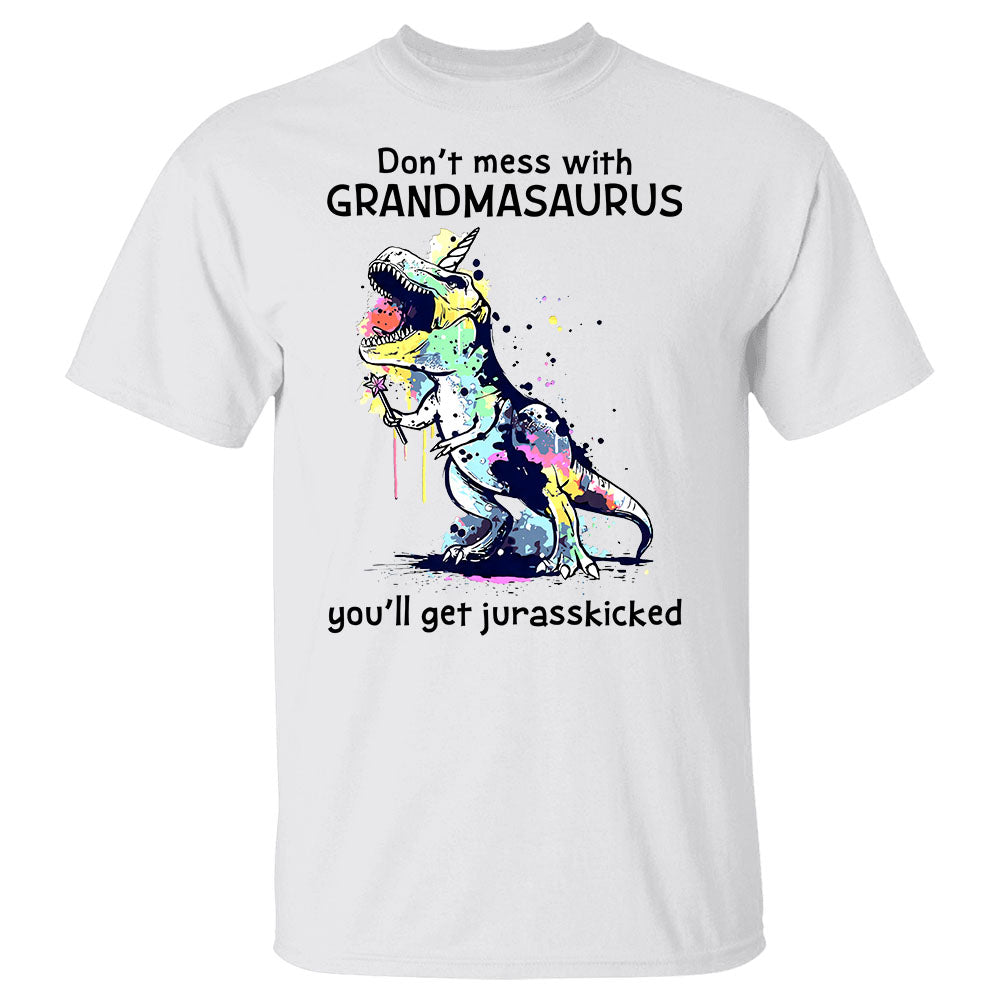 Don't Mess With Grandmasaurus Personalized Shirts