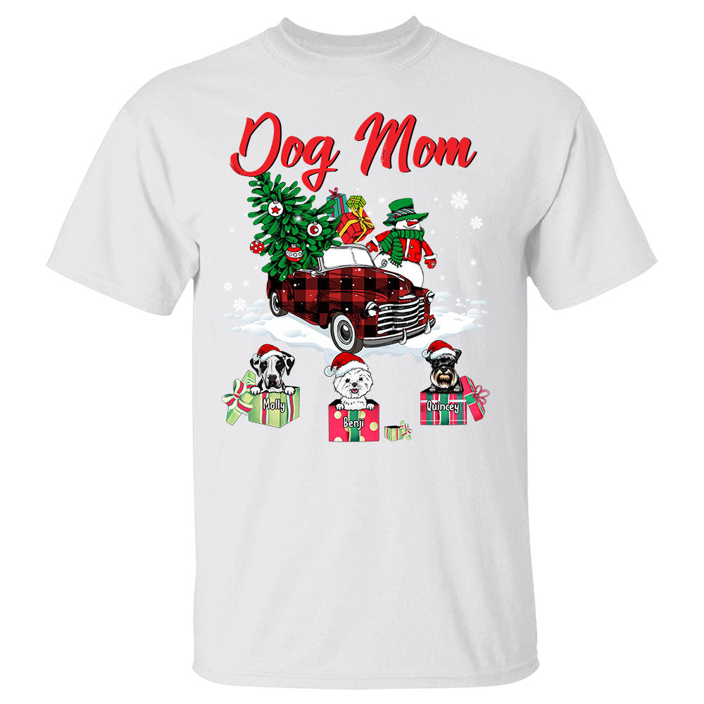 Dog Mom Truck Christmas Personalized Shirt