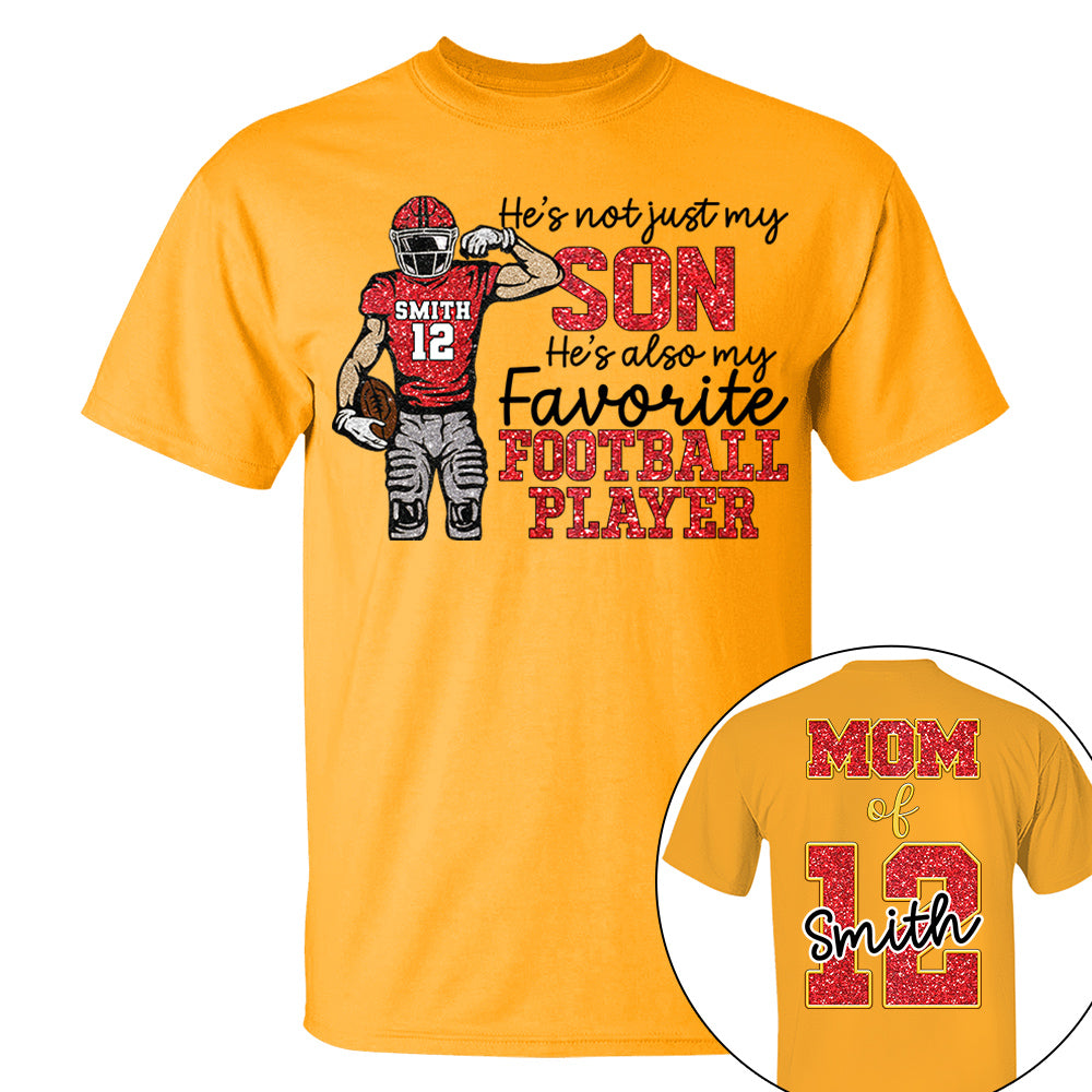 He’s Not Just My Grandson He’s Also My Fav Football Player, Custom Football For Football Family Game Day Shirt T18 VH01