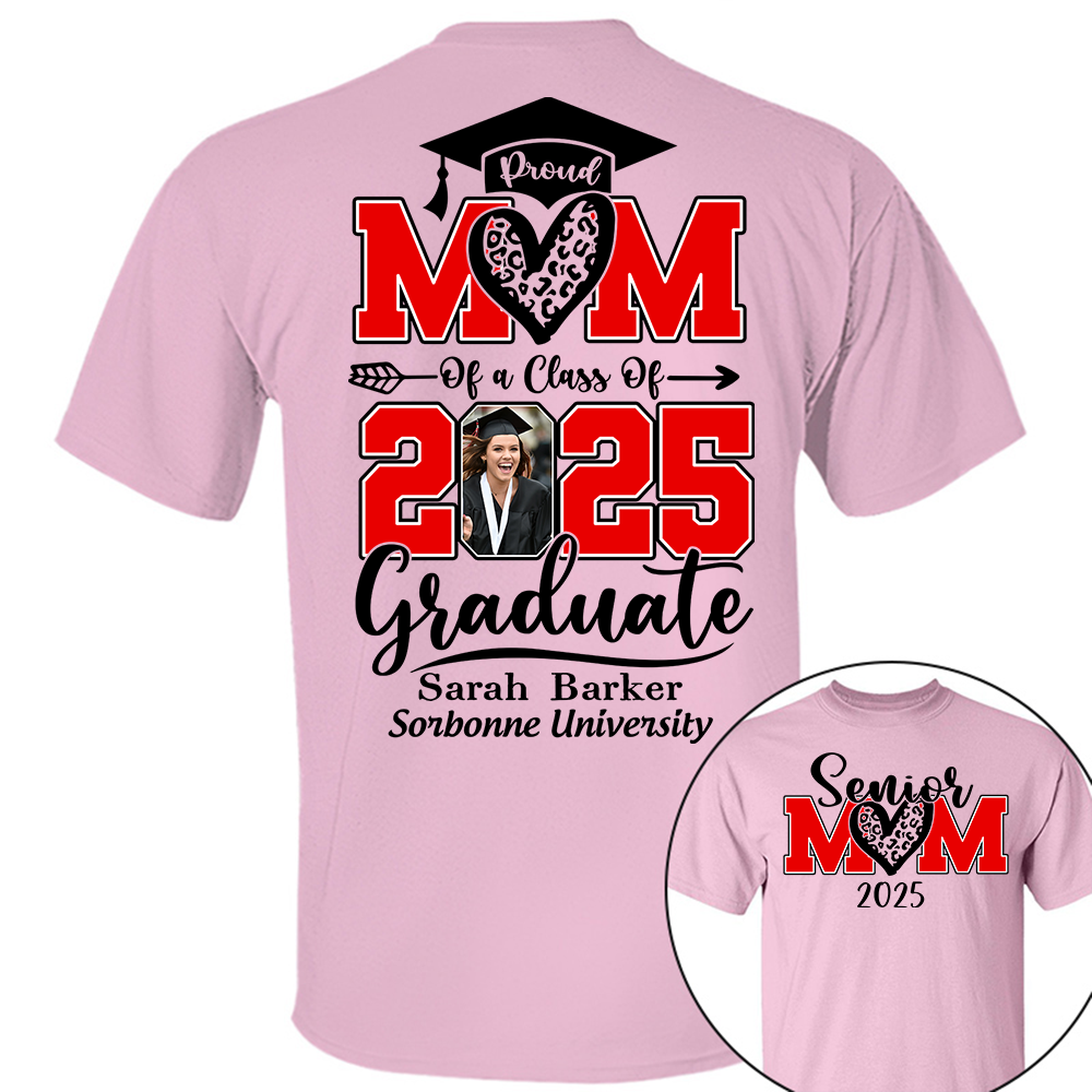 Personalized 2025 Graduation Shirts, Custom Photo For Mom
