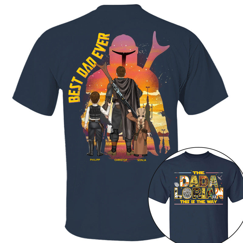 The Dadalorian This Is The Way - Personalized Shirt Custom Nickname With Kids Gift For Dad 2026 Vrs2 T1807
