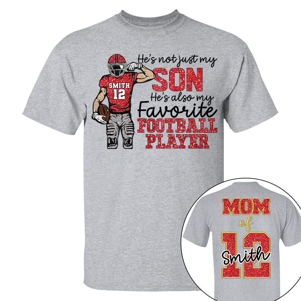 He’s Not Just My Grandson He’s Also My Fav Football Player, Custom Football For Football Family Game Day Shirt T18 VH01